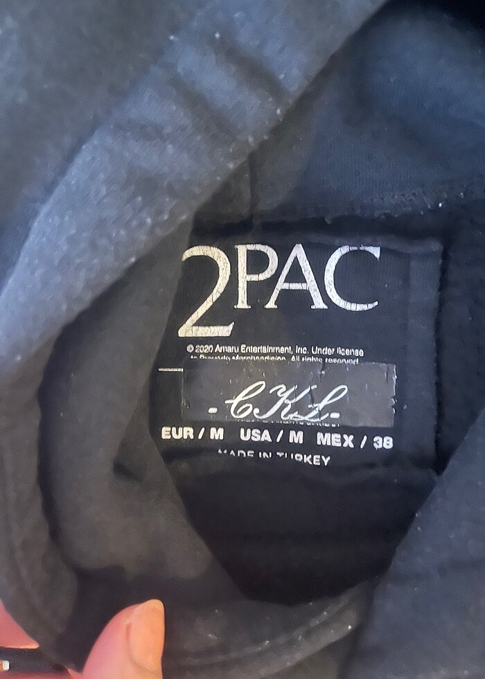 38 beden Tupac oversize sweatshirt - Görsel 4