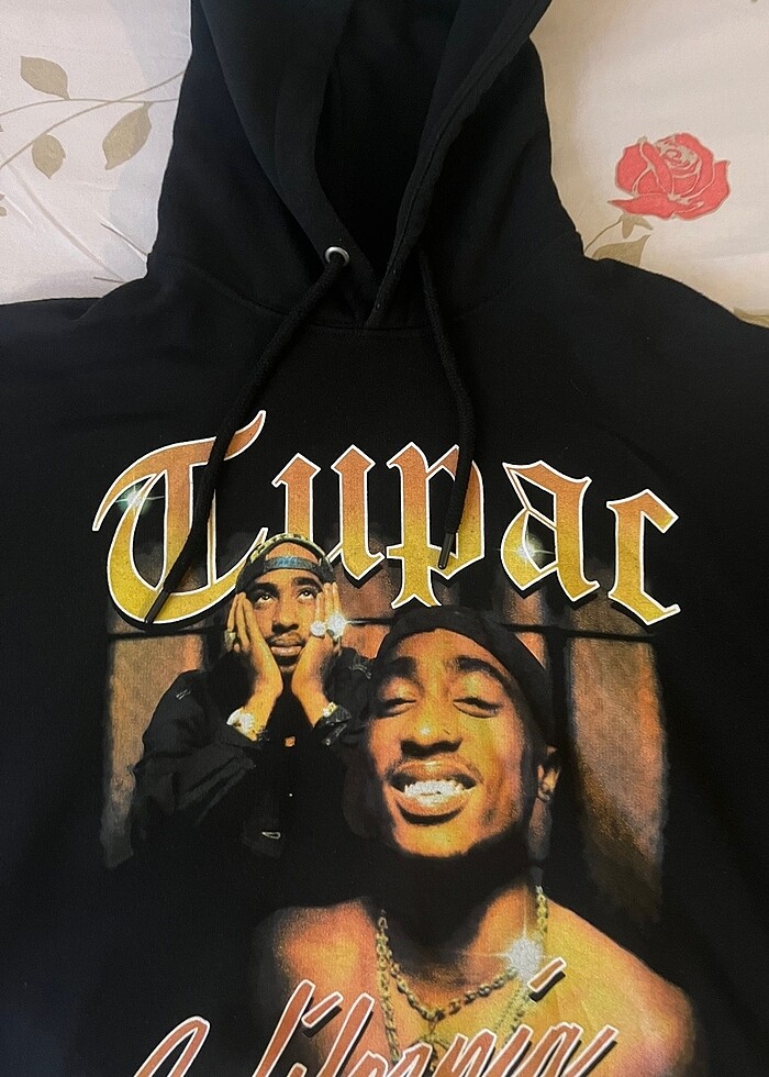 38 beden Tupac oversize sweatshirt - Görsel 3