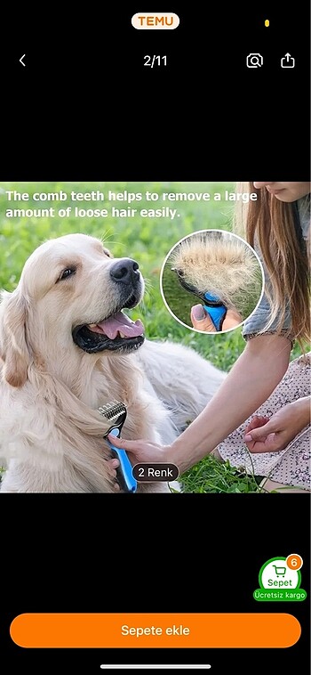  Kedi / Köpek tüy toplama Tarağı