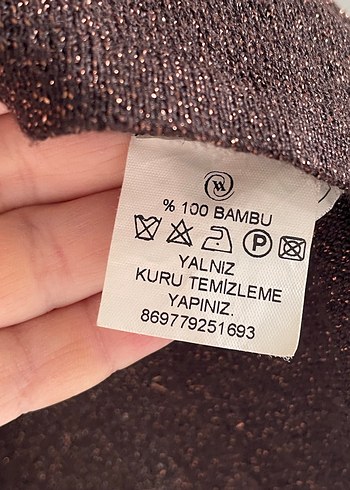 Vakko VYaka Kahverengi simli Triko kazak - Görsel 4