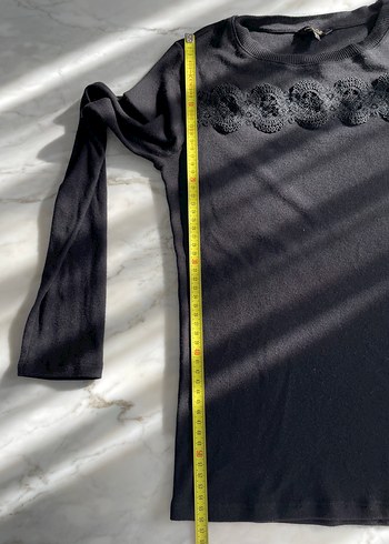 Massimo Dutti dantel detaylı ince triko - Görsel 8