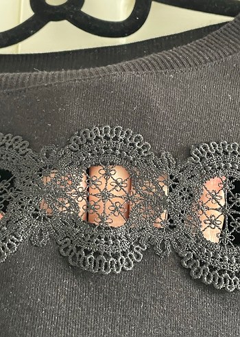 Massimo Dutti dantel detaylı ince triko - Görsel 5