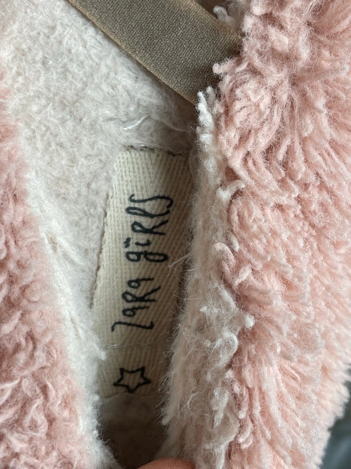 Zara Kız Çocuk Pembe Peluş Ev Terliği - Görsel 5