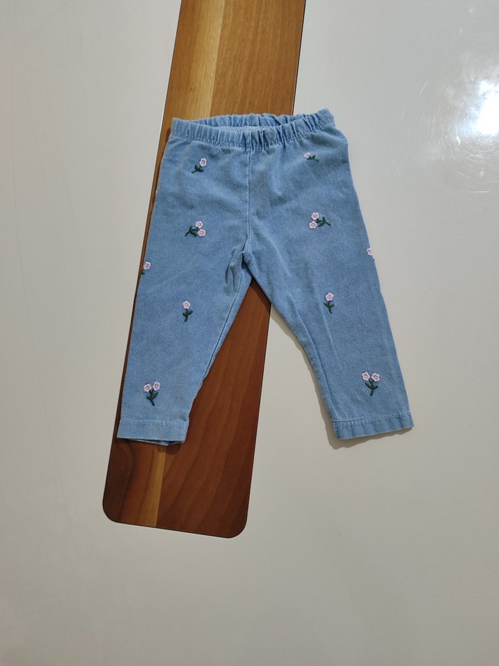 çiçek baksılı kot bebek takımı - Görsel 5