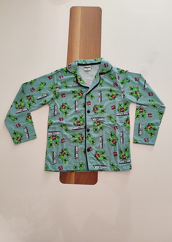4 Yaş Beden minecraft baskılı pijama takımı