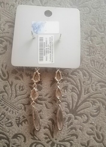 Accessorize Acsessorize taşlı küpe uzun salla