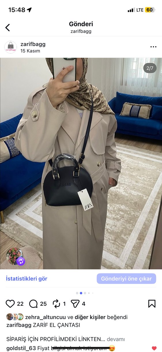 Zara Kadın Deri Çanta - Modern Klasik
Bordo 
Lacivert - Görsel 3