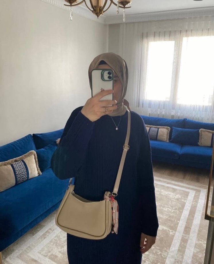 Bej Çiçek Desenli Deri Kadın Çanta - Görsel 2