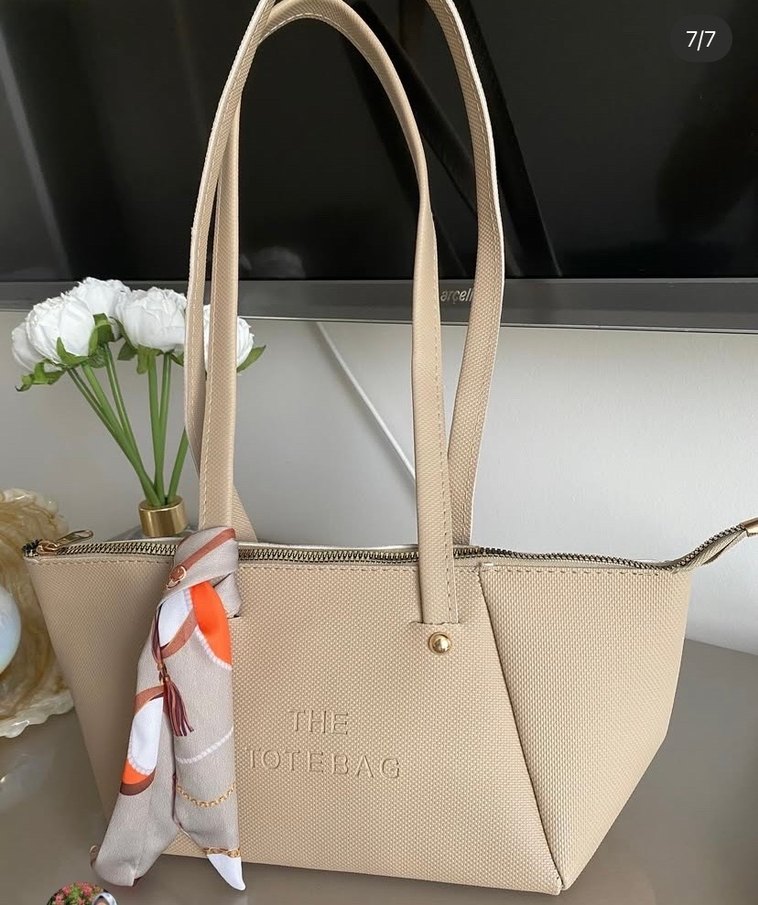 Bej Baskılı Kadın Omuz Çantası - Görsel 3