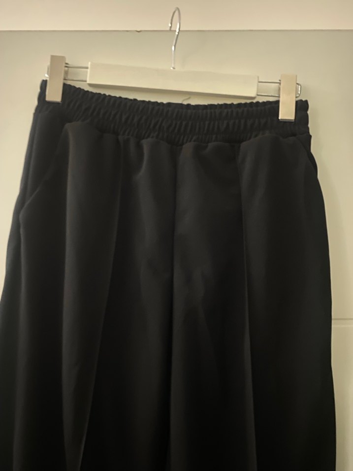 Kadın Siyah krep karışımı Kumaş Pantolon - Görsel 2