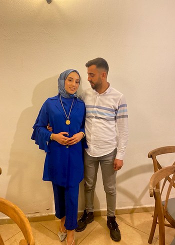 Saks Mavi Uzun Kadın Takım - Görsel 2