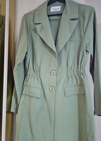 Zara Adacayi Yesili Siklik Rahat Ve Sik Elbise Veya Blazer