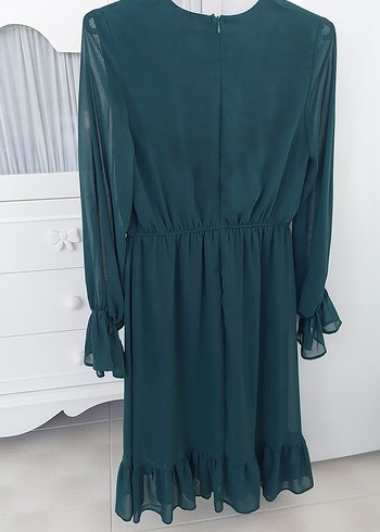 şifon elbise midi boy çok şık - Görsel 4