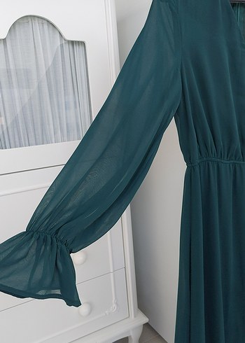 şifon elbise midi boy çok şık - Görsel 3