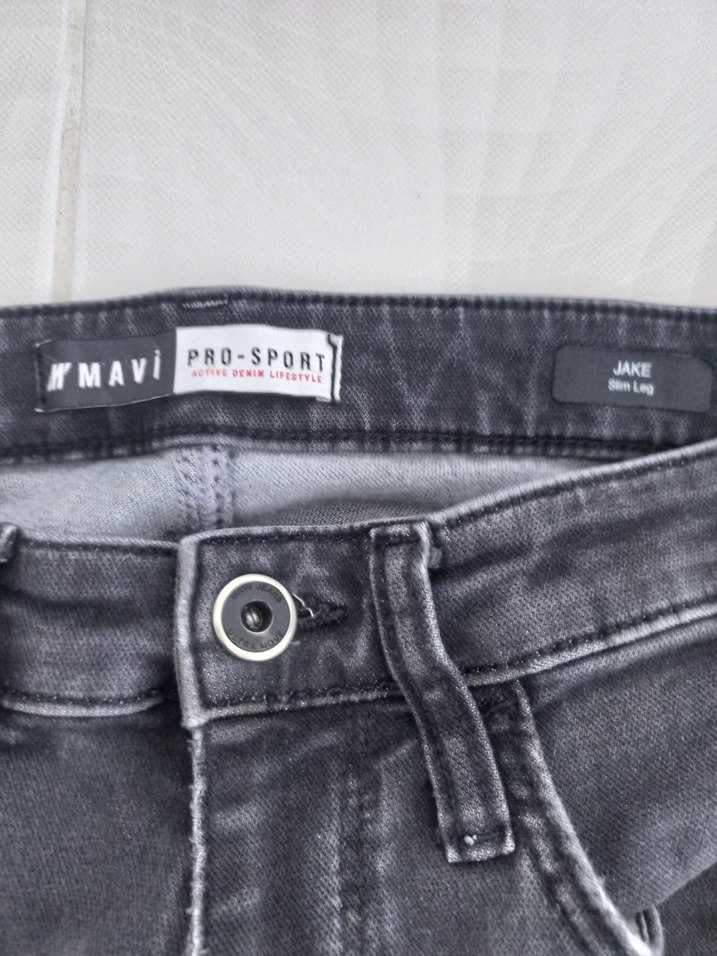 Gri Regular Fit Erkek Denim Pantolon - Görsel 2
