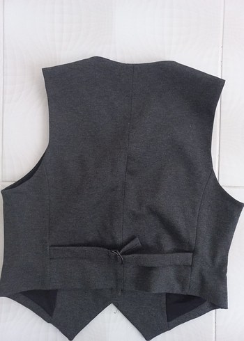 koton Düğmeli Gri Kadın Yelek - Görsel 2