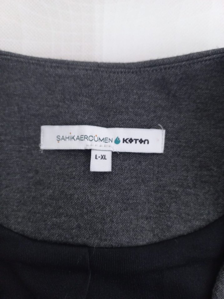 koton Düğmeli Gri Kadın Yelek - Görsel 3