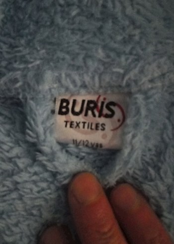 11-12 yaş Nakışlı Mavi Erkek Çocuk Bornozu - Görsel 4