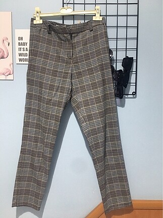Ekose kumaş pantalon