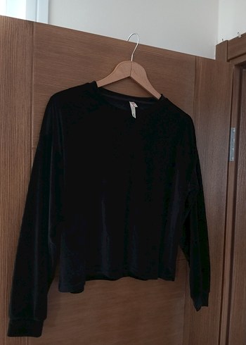 Penti Siyah Süet Kadın Sweatshirt