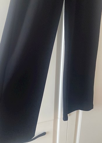 Kadın Siyah Uzun Kumaş Pantolon - Görsel 2