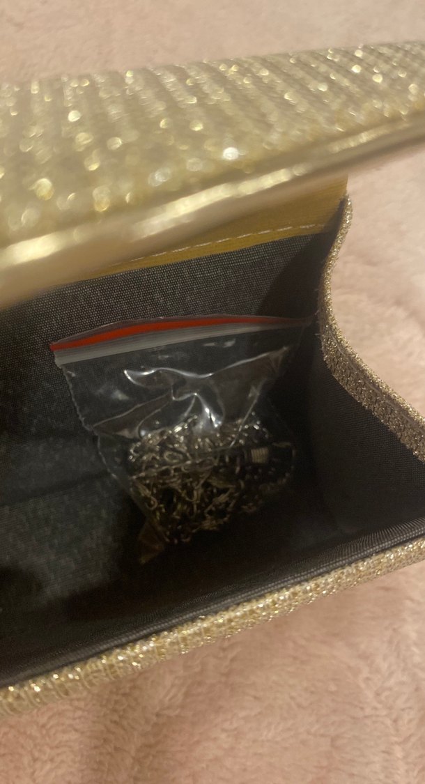 Parlak gold Kadın Portföy Çanta - Görsel 3