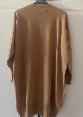 Bej Uzun Kollu Standart beden Kadın Triko Kazak - Görsel 5