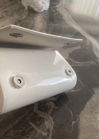 Beyaz Kadın Portföy Çanta - Görsel 4