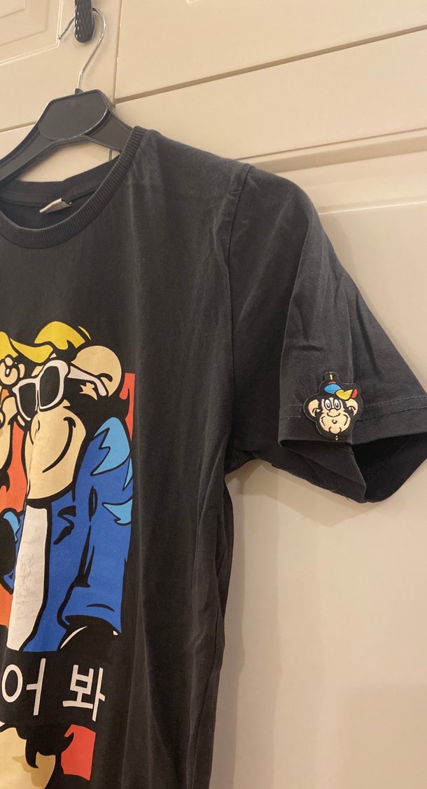 Erkek Çocuk Siyah Baskılı Pamuklu Tişört - Görsel 2