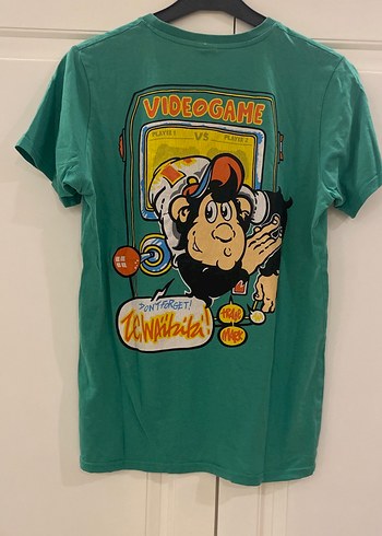 Yeşil Erkek Çocuk Kısa Kollu Baskılı Tişört - Görsel 4