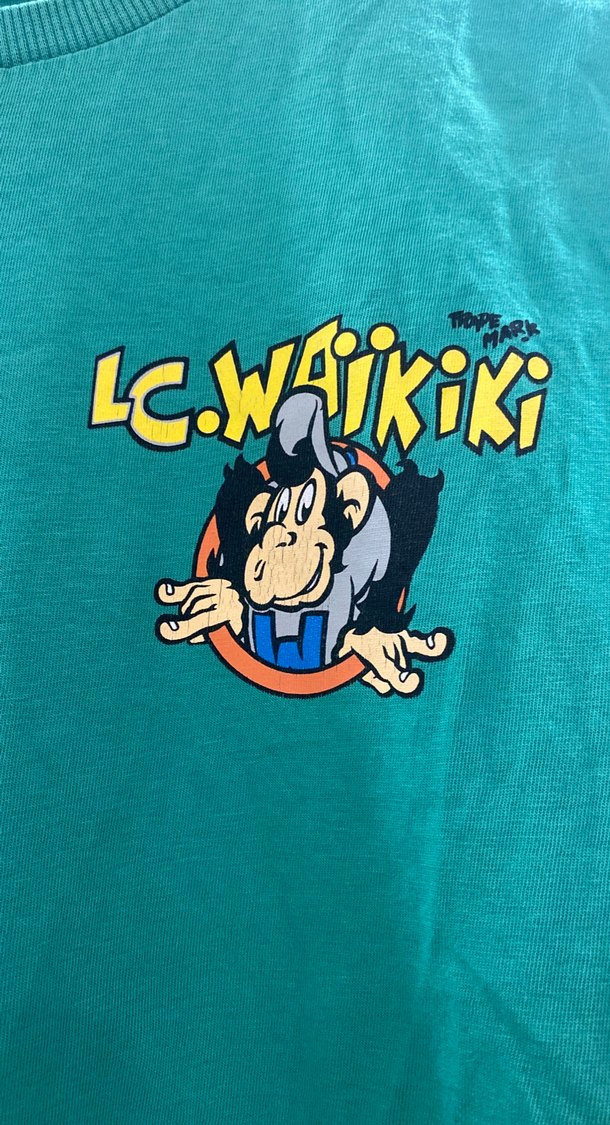 Yeşil Erkek Çocuk Kısa Kollu Baskılı Tişört - Görsel 3