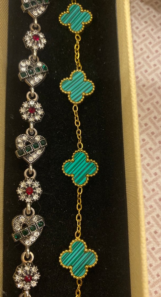 Nakış İşlemeli Zincir Detaylı Kadın Bileklik - Görsel 2