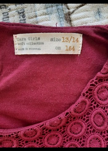 Bordo Dantel Detaylı Bohem Örgü Elbise - Görsel 3