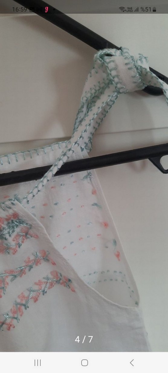 Nakışlı Pembe Çocuk elbisesi - Görsel 4