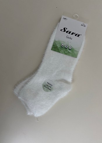 Beyaz Kadın Çorabı, Yumuşak Dokulu, 36-40 - Görsel 2