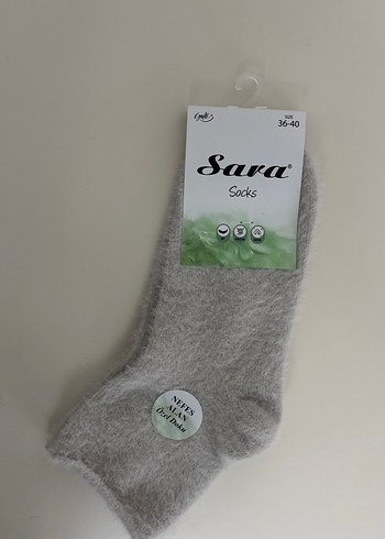 Gri Mini kadın Çorapları Sara - Görsel 2