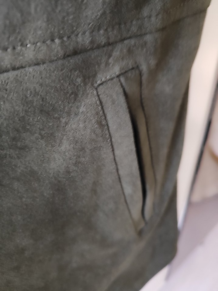 Gri Süet Düğmeli Erkek Ceket - Görsel 4