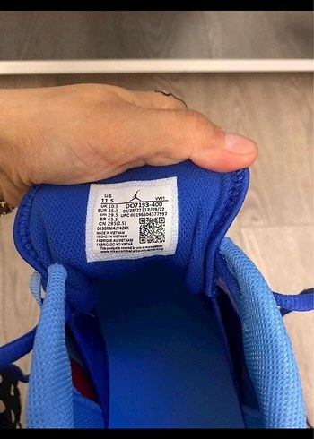 Renkli Baskılı Mavi Basketbol Ayakkabısı - Görsel 3