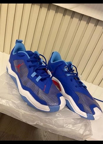 Renkli Baskılı Mavi Basketbol Ayakkabısı - Görsel 2