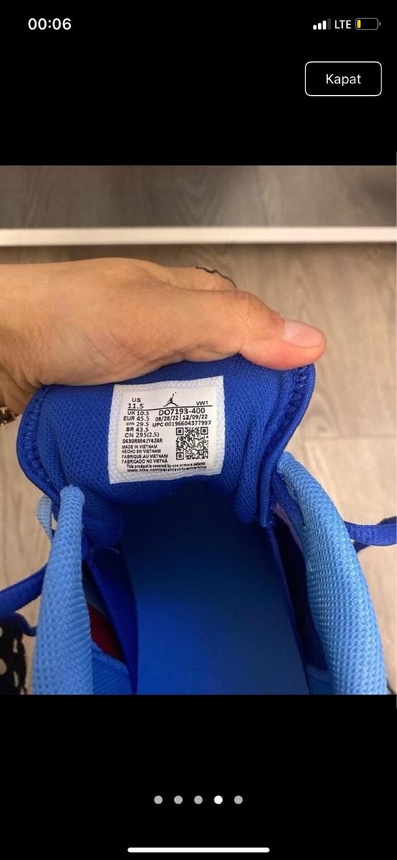 Renkli Baskılı Mavi Basketbol Ayakkabısı - Görsel 3