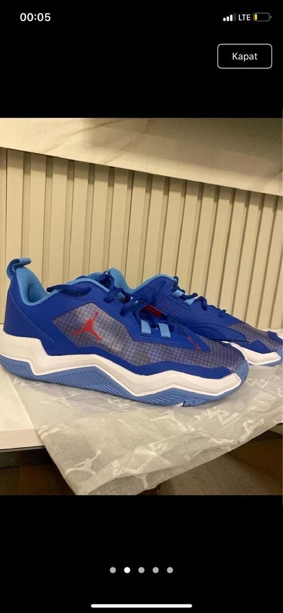 Renkli Baskılı Mavi Basketbol Ayakkabısı - Görsel 4