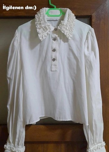 Siyah Düğmeli Uzun Kollu Gotik Kadın Gömlek - Görsel 2