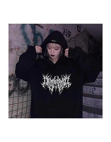 Beyaz baskılı sweatshirt