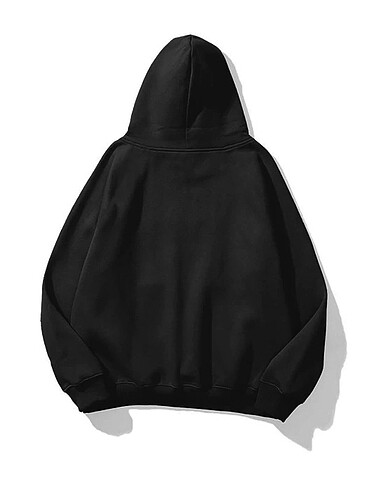 Diğer Siyah Unisex Oversize Reverse Parıltılı Taş Baskılı Sweatshirt