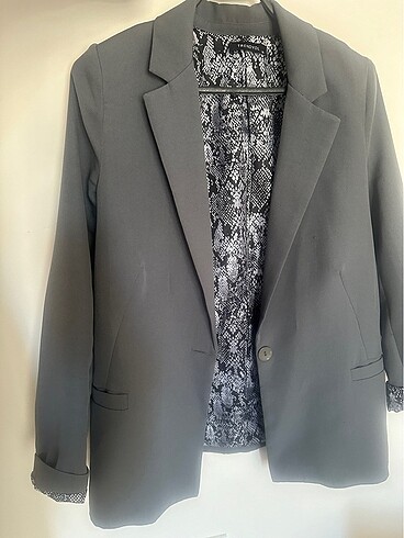 Gri blazer ceket
