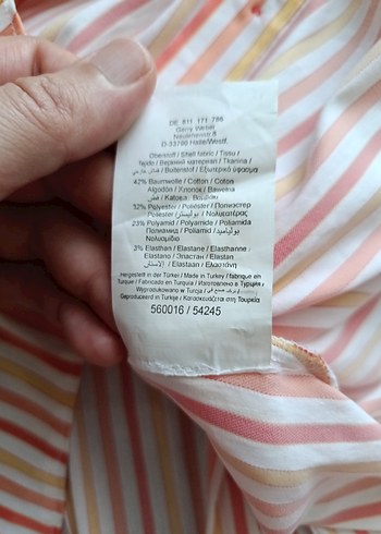 Çizgili Uzun Kollu Kadın Gömlek - Görsel 5