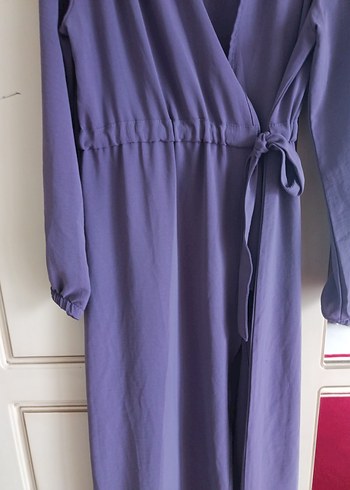 Uzun Kollu Mor Rahat  Elbise - Görsel 5