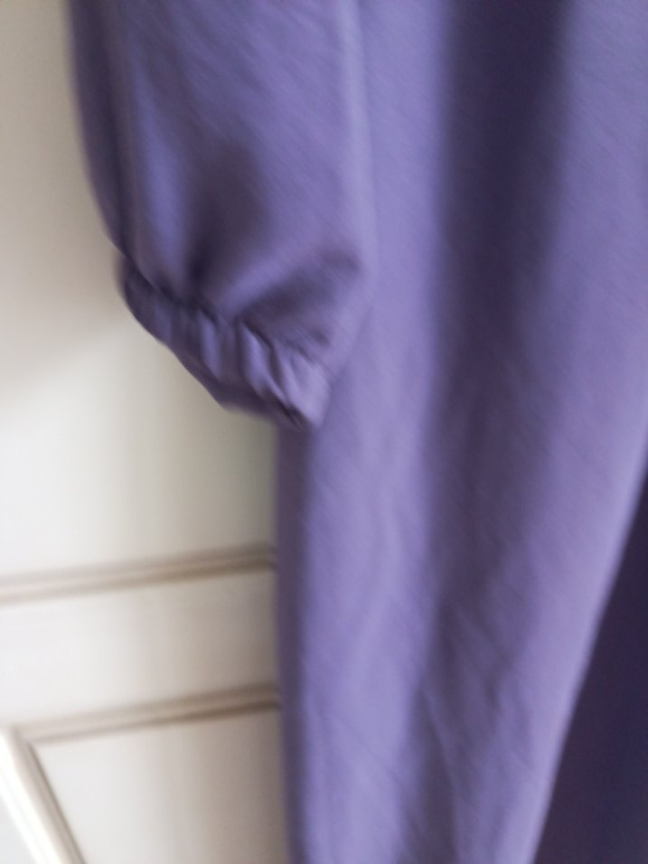 Uzun Kollu Mor Rahat  Elbise - Görsel 4