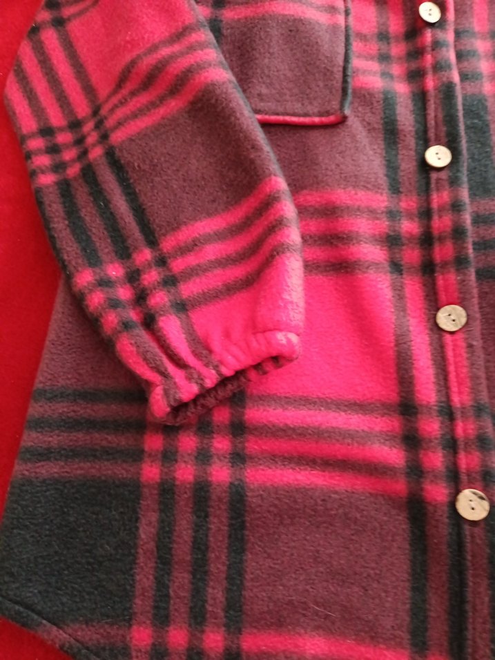 Bordo Kareli Düğmeli Kadın Gömlek - Görsel 4