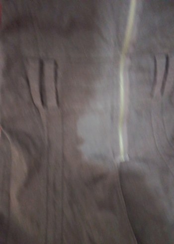 Fermuarlı Koyu Kahverengi Uzun Kaban - Görsel 4